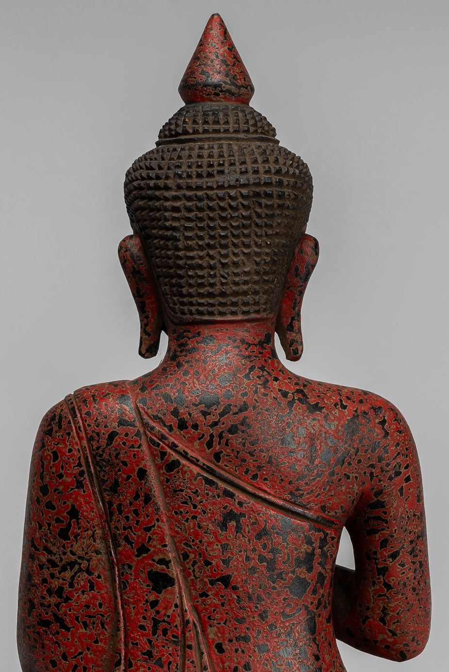 Statue Buddha - Antique Khmer in stile Cambogia Statue Buddha seduta Insegnamento Mudra - 40 cm/16 "