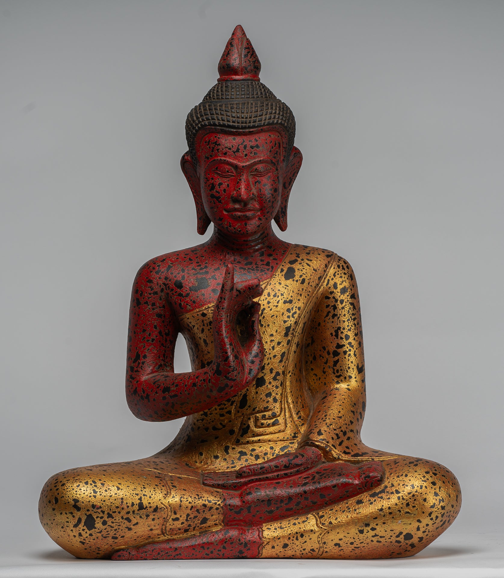 Statua Buddha - Antique Khmer in stile Cambogia Statue Buddha seduta I – HD  Asian Art