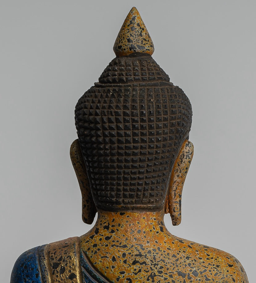 Estatua de Buda - Estatua de Buda de Buda de Madera Asia ASIA ASIA ASIA ASIA - 27 cm/11 "