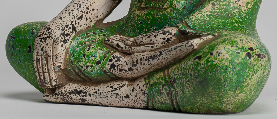 Estatua de Buda - Estatua de Buda de Buda de Madera Asia ASIA ASIA ASIA ASIA - 27 cm/11 "