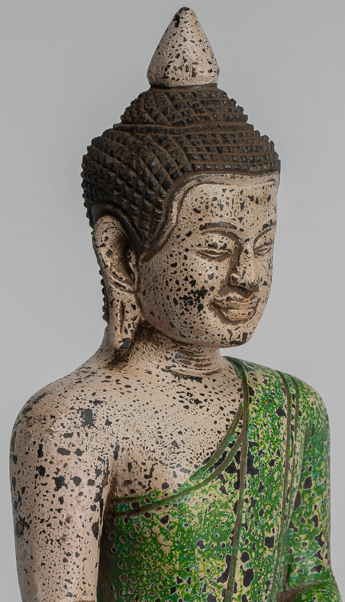 Estatua de Buda - Estatua de Buda de Buda de Madera Asia ASIA ASIA ASIA ASIA - 27 cm/11 "