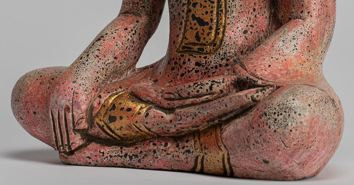 Estatua de Buda - Estatua de Buda de Buda de Madera Asia ASIA ASIA ASIA ASIA - 27 cm/11 "