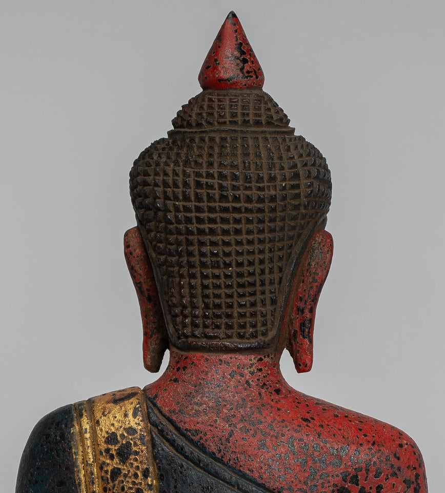 Estatua de Buda - Estatua de Buda de Buda de Madera Asia ASIA ASIA ASIA ASIA - 27 cm/11 "