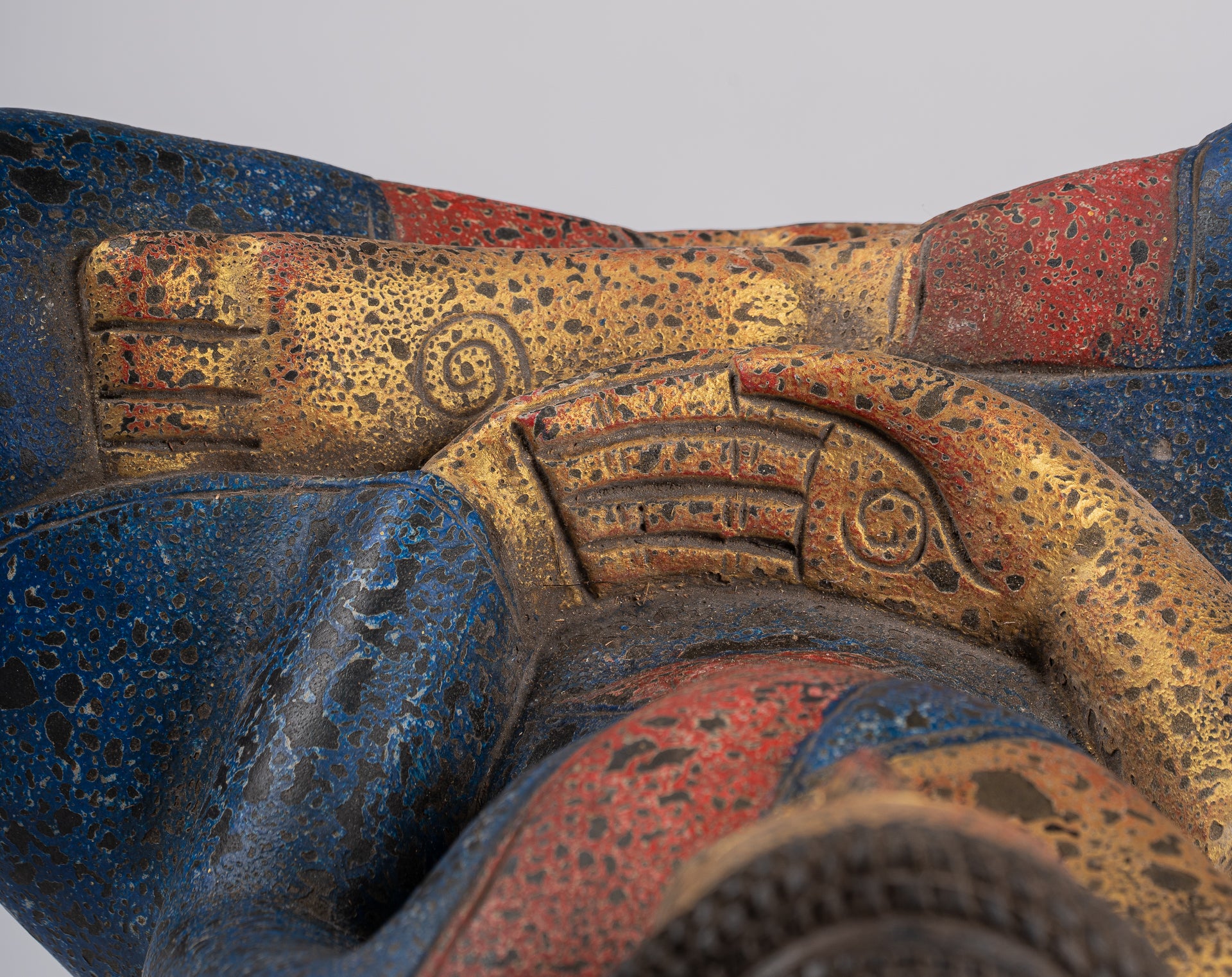 Buddha Sculpture - Antique Khmer Style Wood Seated Buddha Statue Dhyana Meditation Mudra - 55cm/21"