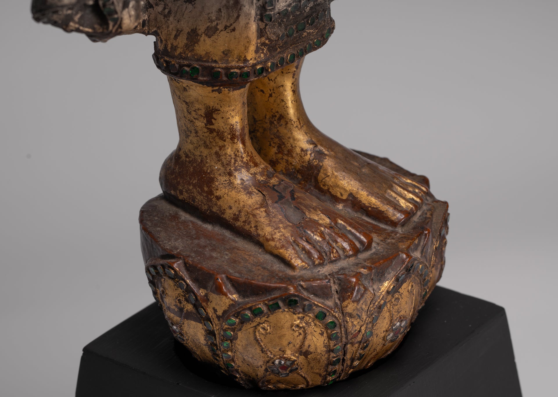 Estatua de Mandalay Monk de estilo birmano antiguo de estilo birmano - 90 cm/36 "