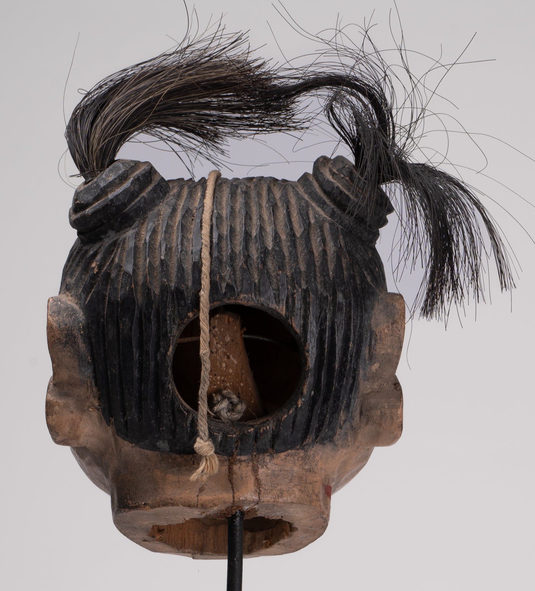 Antique Puppet Statue - Antique Burmese Style Painted Wood Puppet Head - 43cm/14"