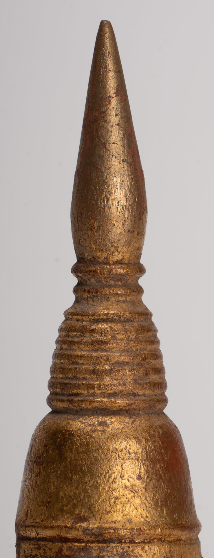Buddhist Stupa - Antique Thai Style Wood Nirvana Stupa or Chedis  - 18cm/7"