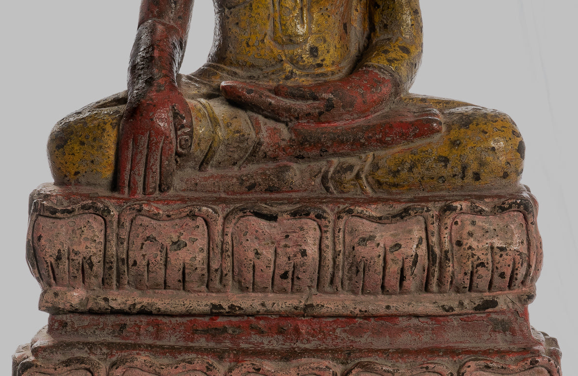 Statue Buddha - Antique Khmer Style SE ASIA ILLUCIMENTO BUDDHA STATUE - 66 cm/26 "