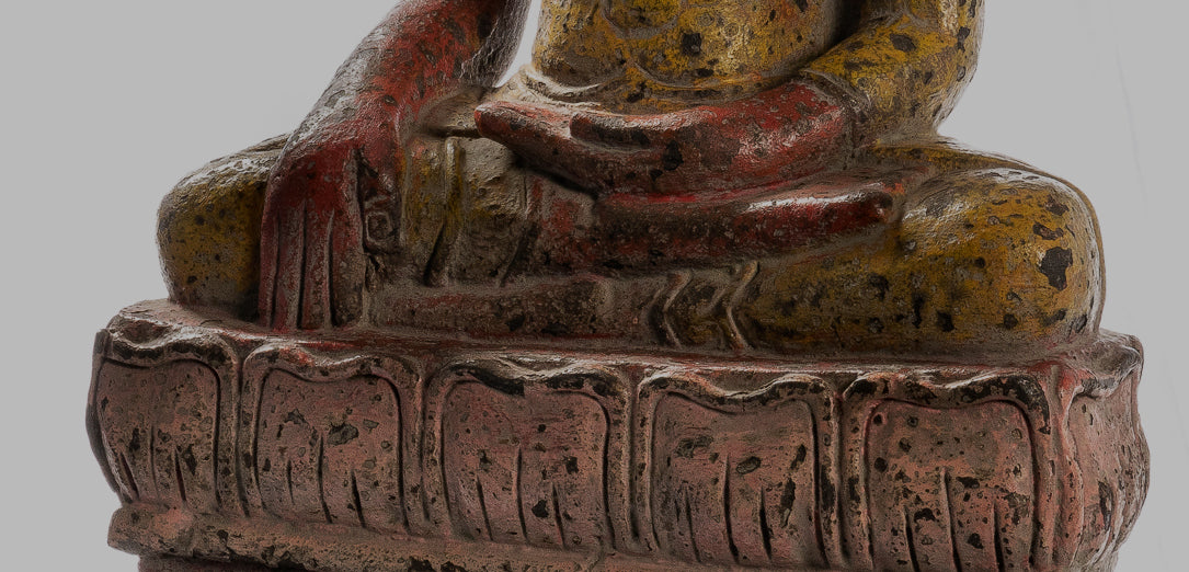 Statue Buddha - Antique Khmer Style SE ASIA ILLUCIMENTO BUDDHA STATUE - 66 cm/26 "