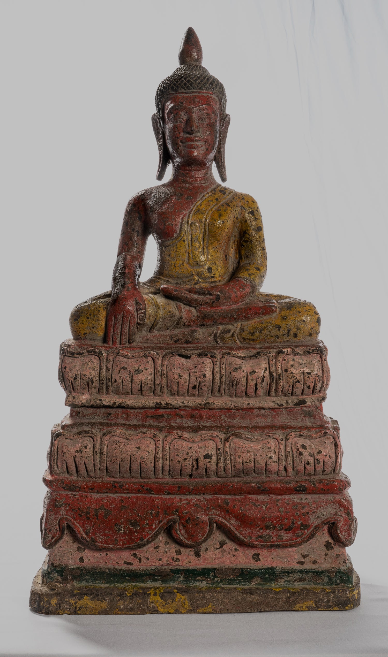 Statue Buddha - Antique Khmer Style SE ASIA ILLUCIMENTO BUDDHA STATUE - 66 cm/26 "
