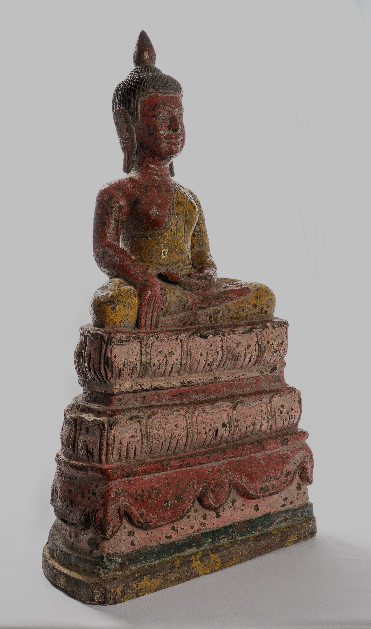 Statue Buddha - Antique Khmer Style SE ASIA ILLUCIMENTO BUDDHA STATUE - 66 cm/26 "