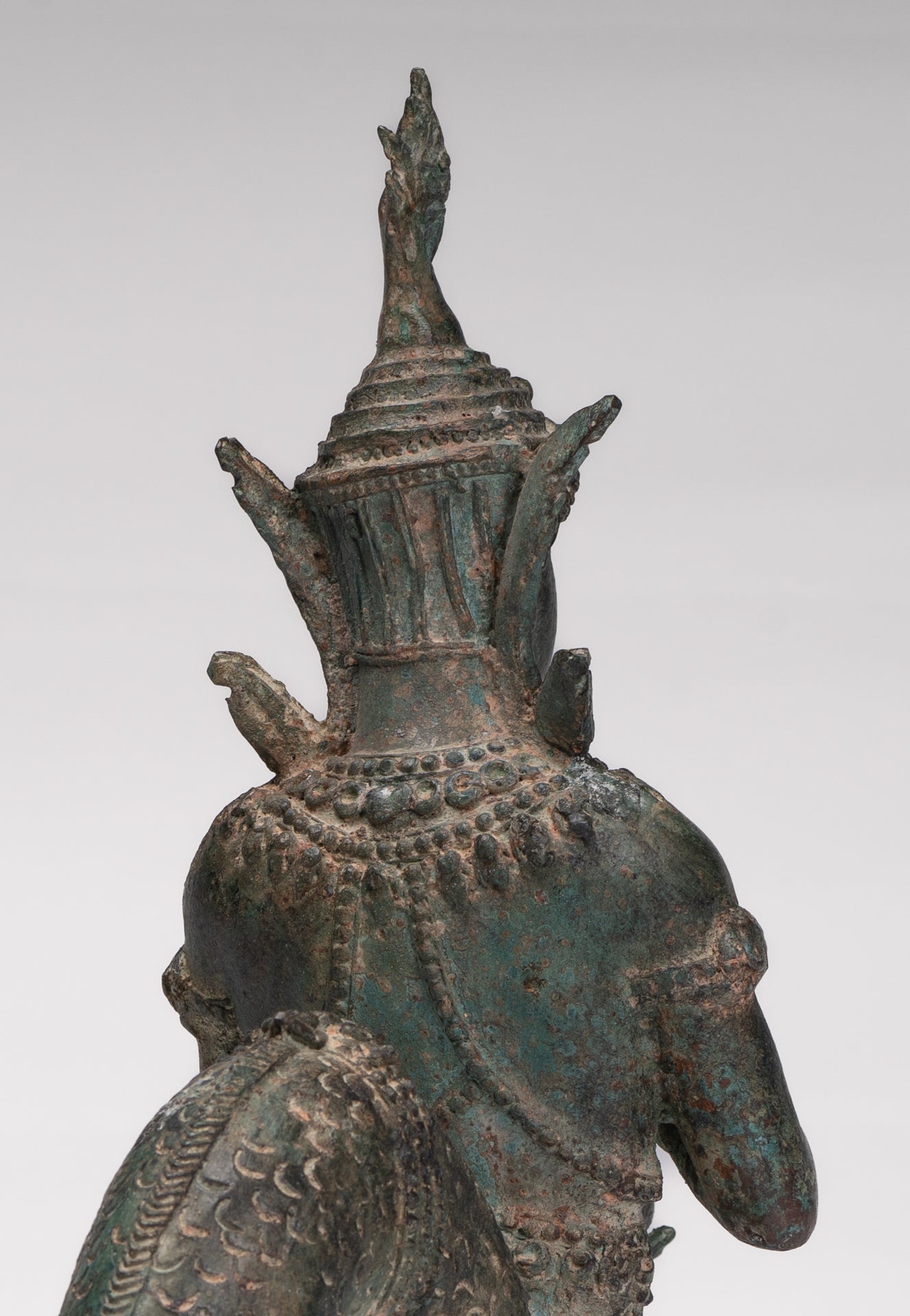 Naga Statue - Antique Thai Style Bronze Female Deity with Naga Tail Statue - 41cm/16"