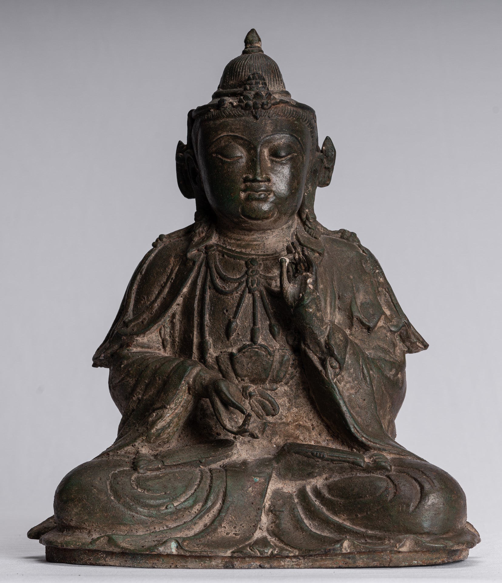 Statue de Bouddha enseignant de style chinois antique - 30 cm / 12  – HD  Asian Art