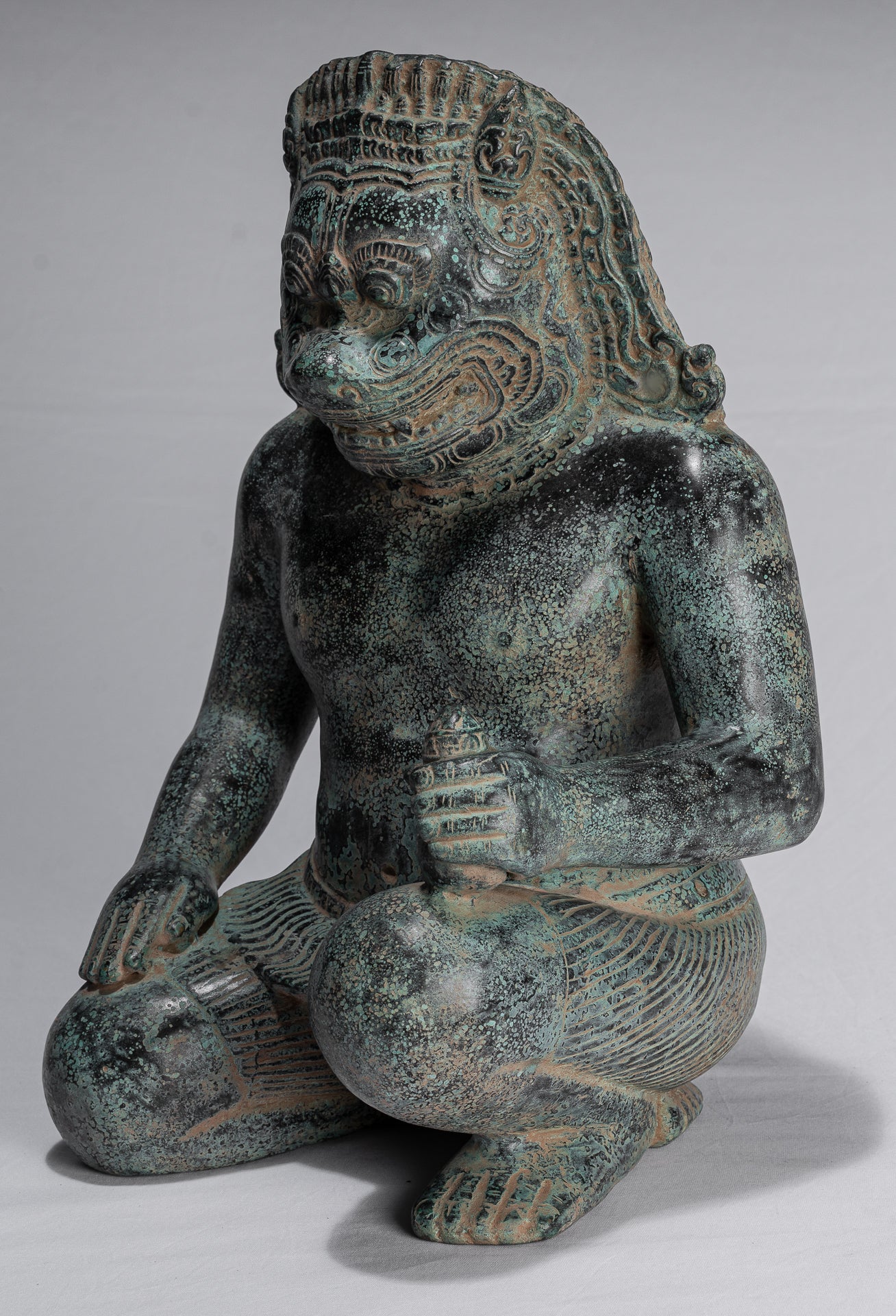 Antike Khmer Style Bronze-Vishnu Avatar-Narasimha oder Narasingh-40cm/16 "