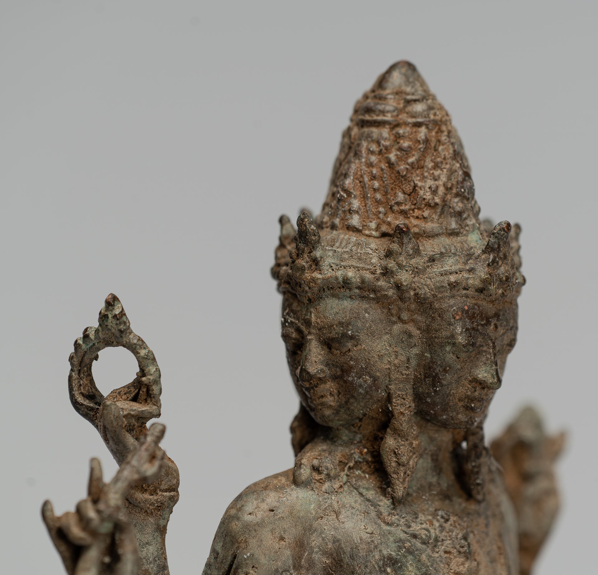 Statue de Brahma-Antique indonésienne Style Majapahit Bronze Brahma Statue-29cm/12 "