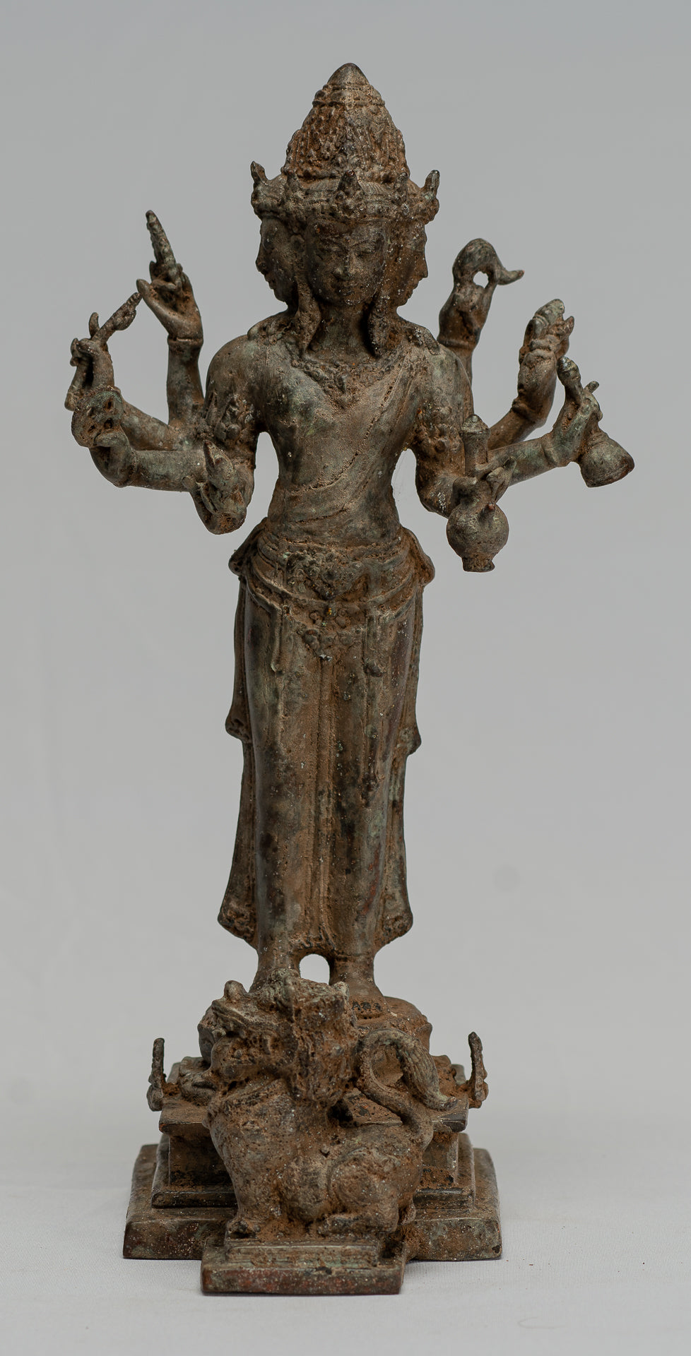 Statue de Brahma-Antique indonésienne Style Majapahit Bronze Brahma Statue-29cm/12 "