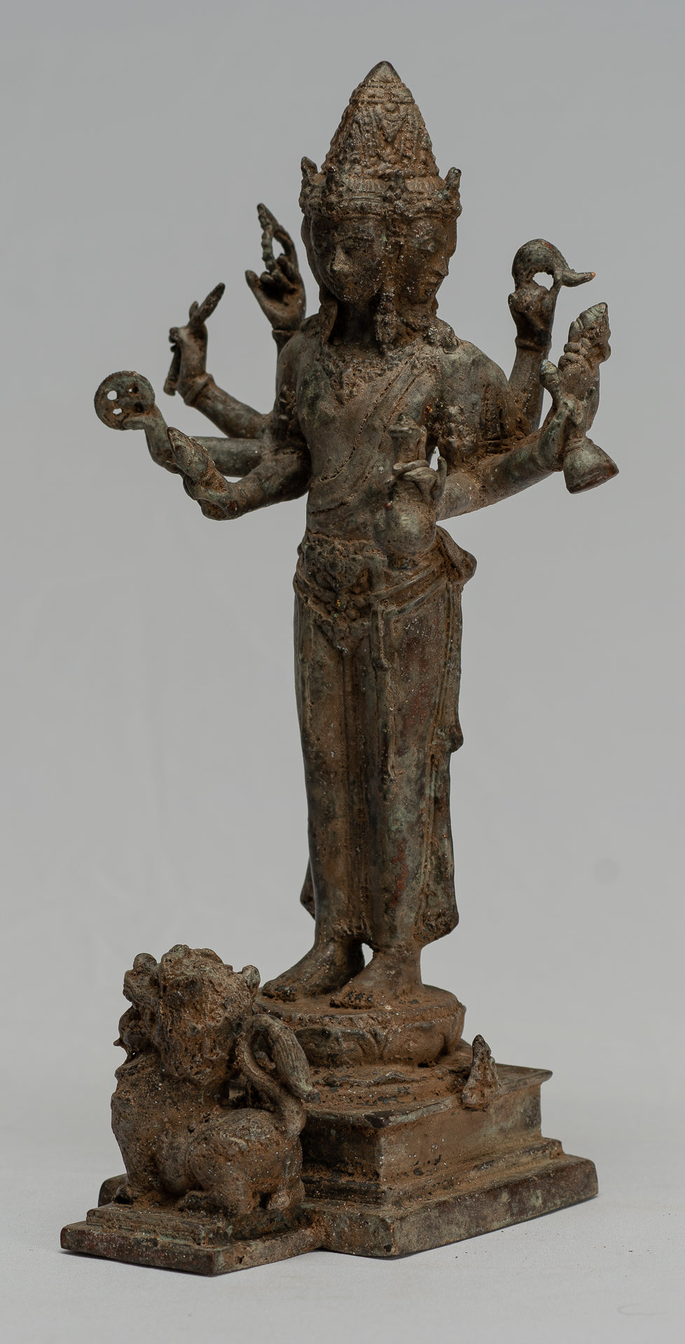 Statue de Brahma-Antique indonésienne Style Majapahit Bronze Brahma Statue-29cm/12 "