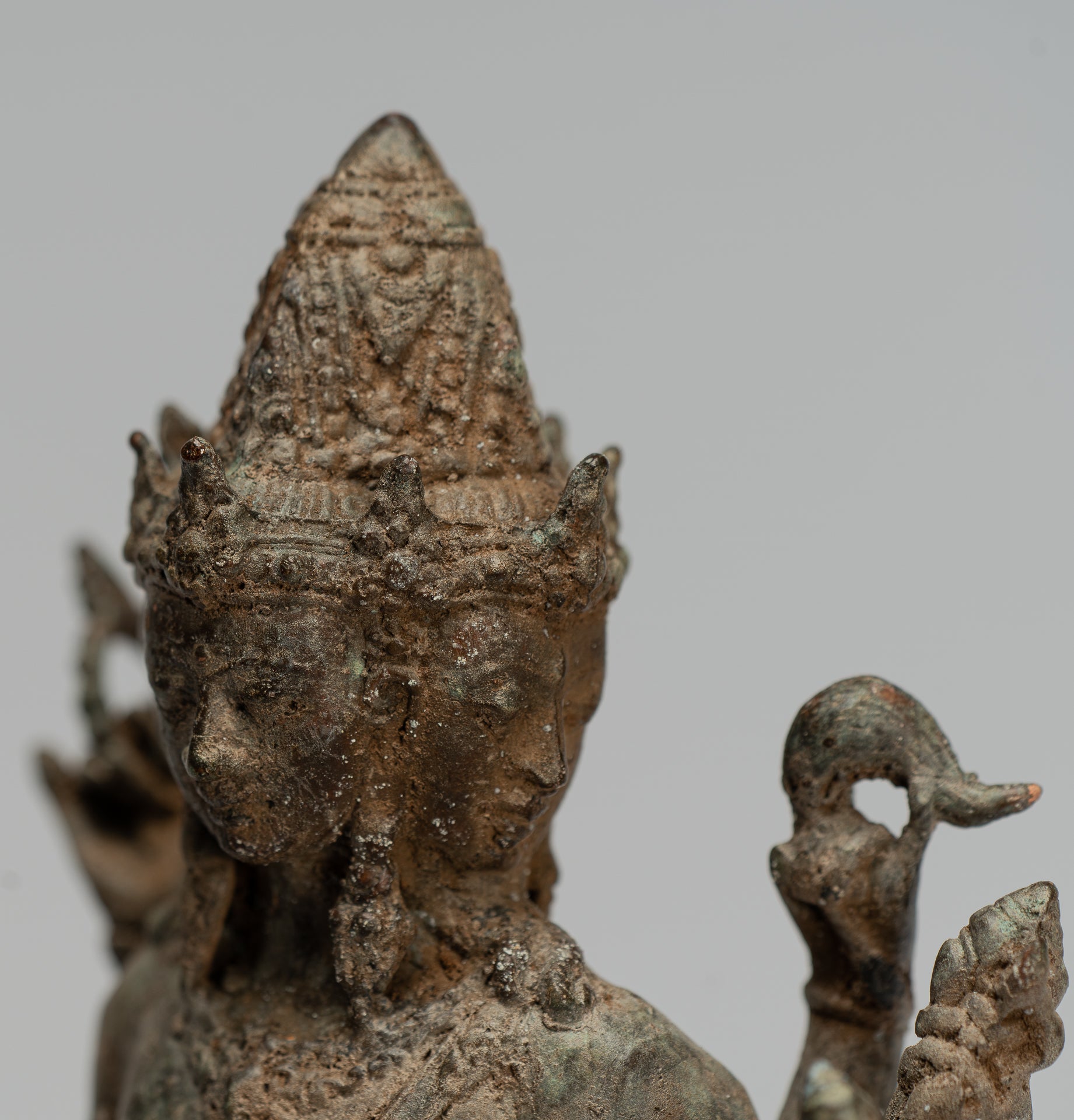 Statue de Brahma-Antique indonésienne Style Majapahit Bronze Brahma Statue-29cm/12 "