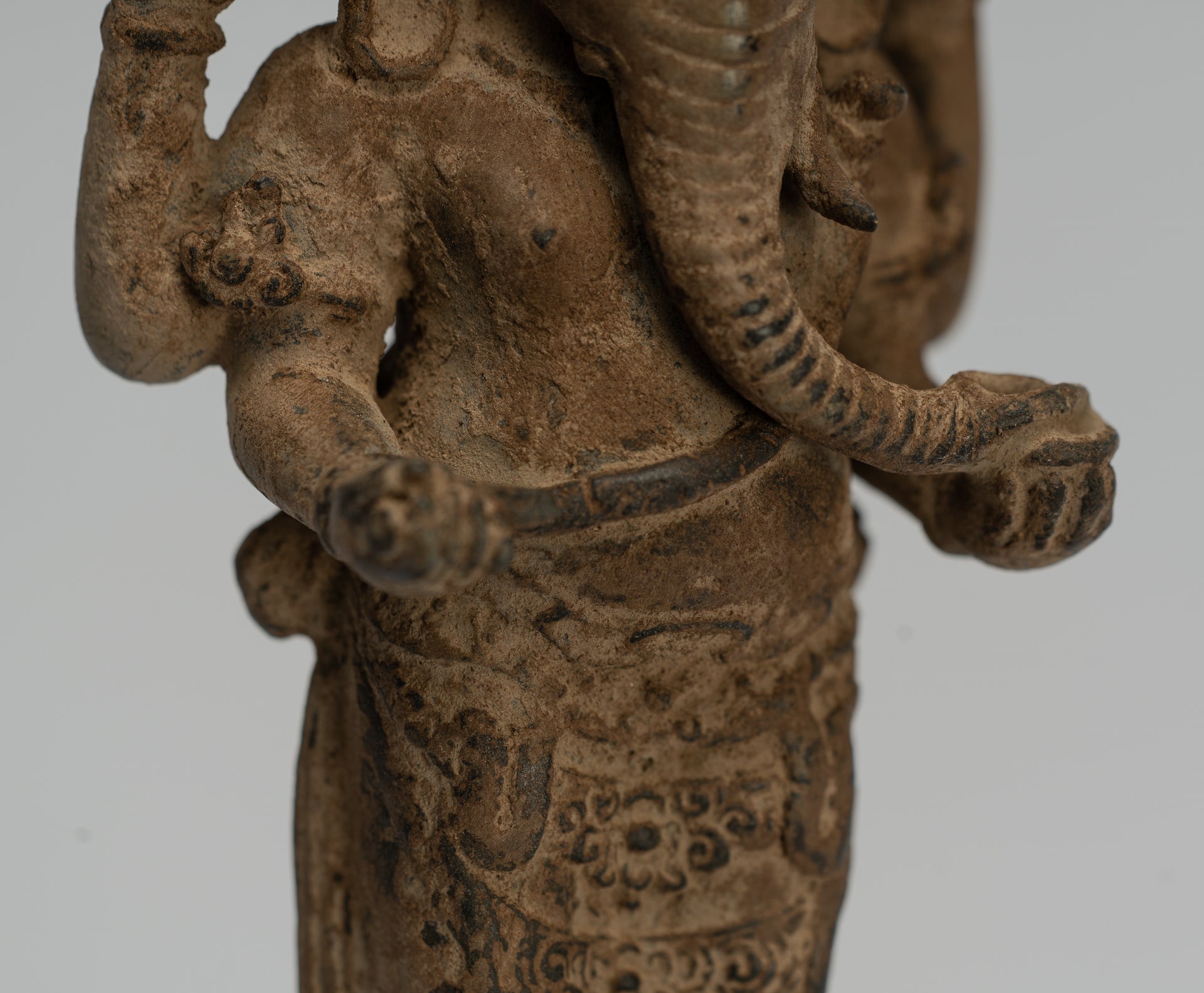 Statue Ganesha - Statue Ganesha indonesiana in stile antico in stile giavanese - 23 cm/9 "