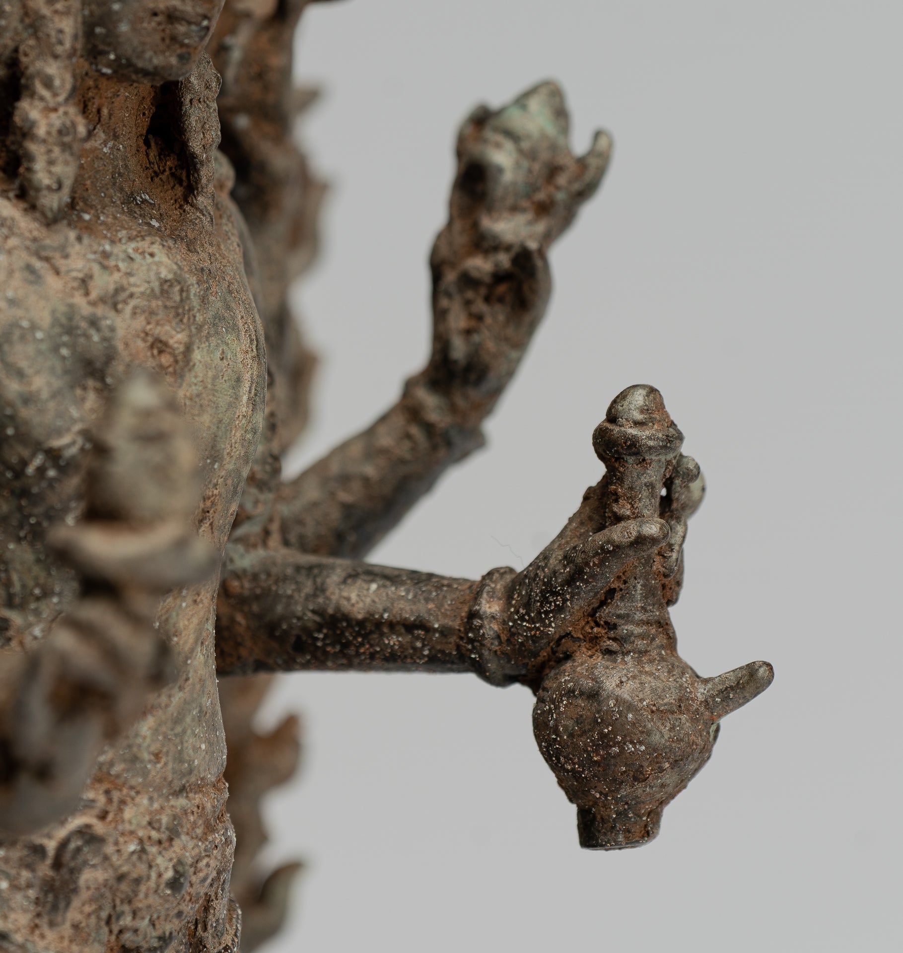 Statua Brahma - Antique stile indonesiano Majapahit in piedi Bronzo Brahma Statua - 32 cm/13 "