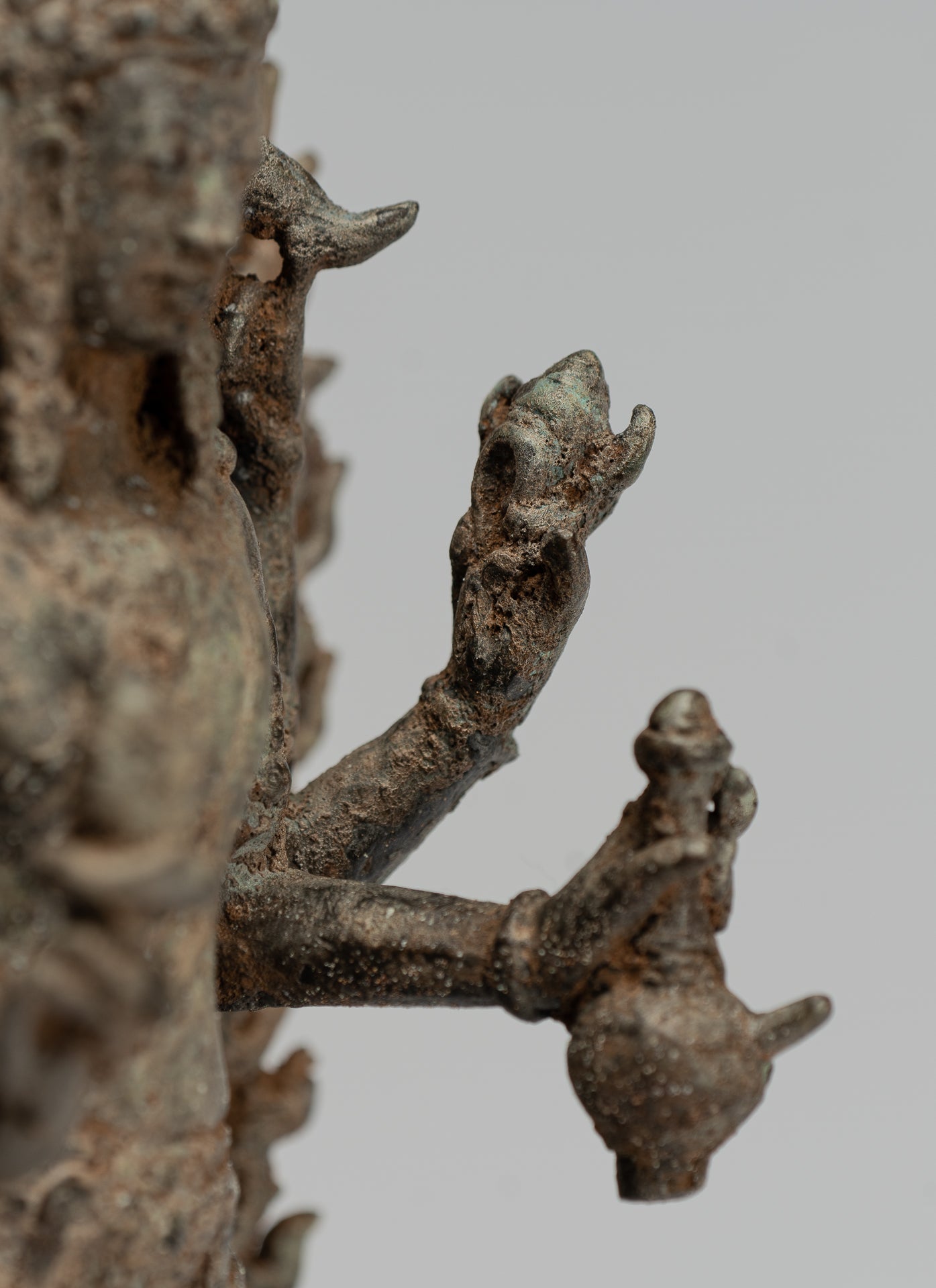 Statua Brahma - Antique stile indonesiano Majapahit in piedi Bronzo Brahma Statua - 32 cm/13 "