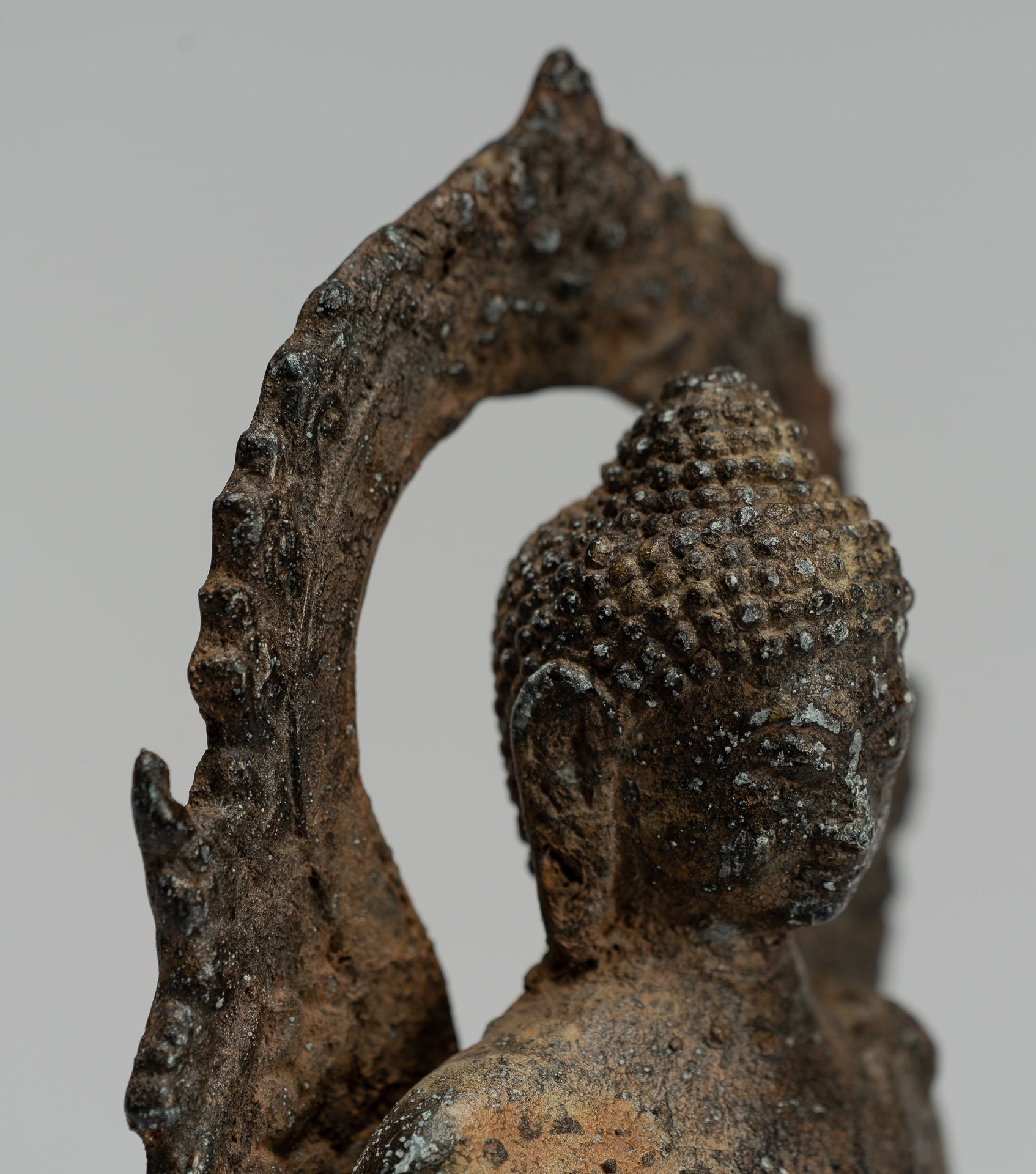 Buddha Statue-Antike indonesische Stil Standing Bronze Javanese Teaching Buddha-23cm/9 "