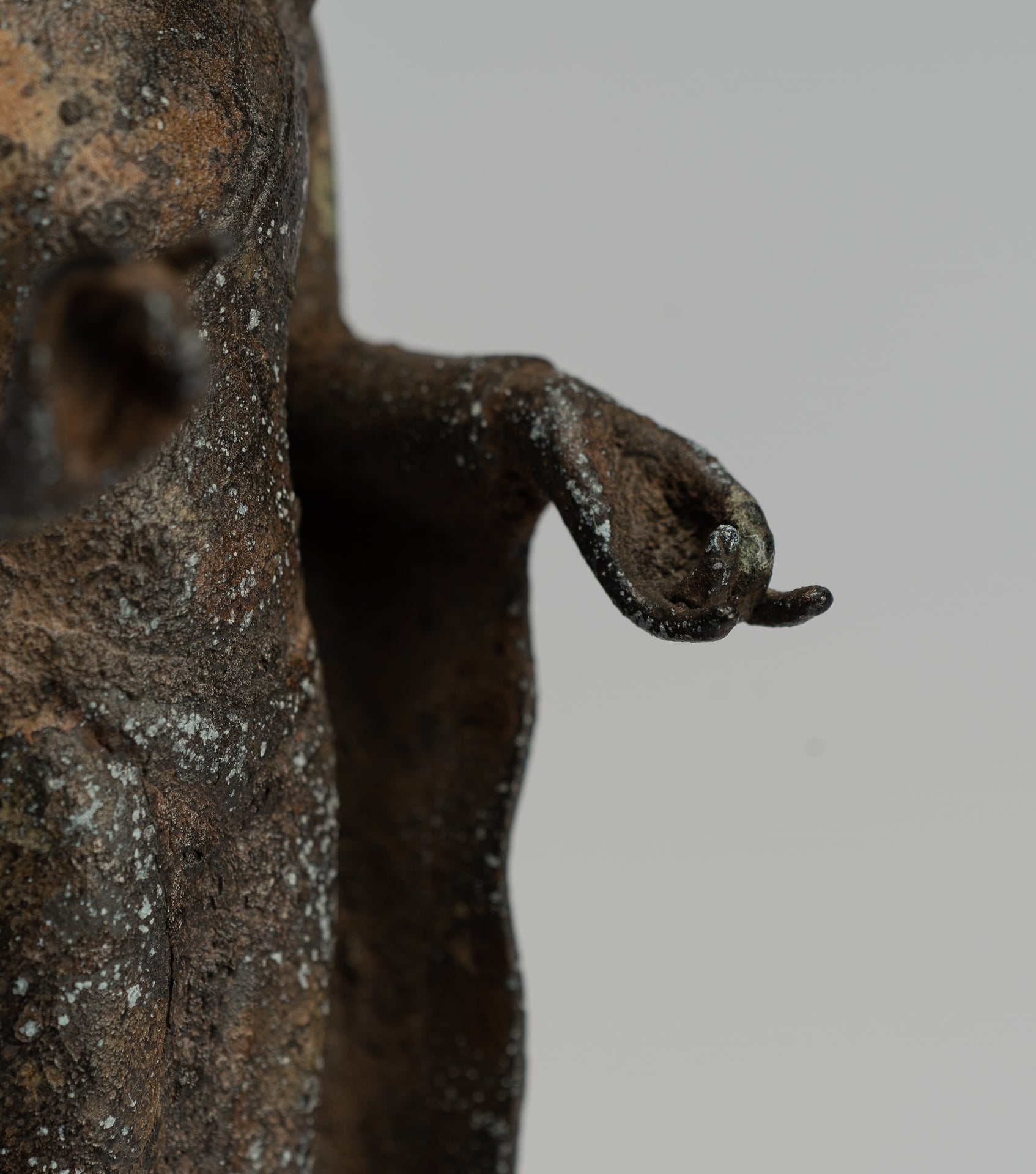 Buddha Statue-Antike indonesische Stil Standing Bronze Javanese Teaching Buddha-23cm/9 "