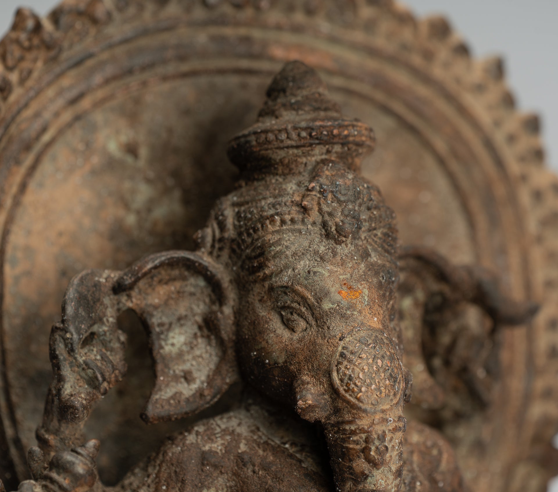 Estatua de Ganesha - Estatua de Ganesha de bronce de estilo javanés antiguo - 33 cm/13 "