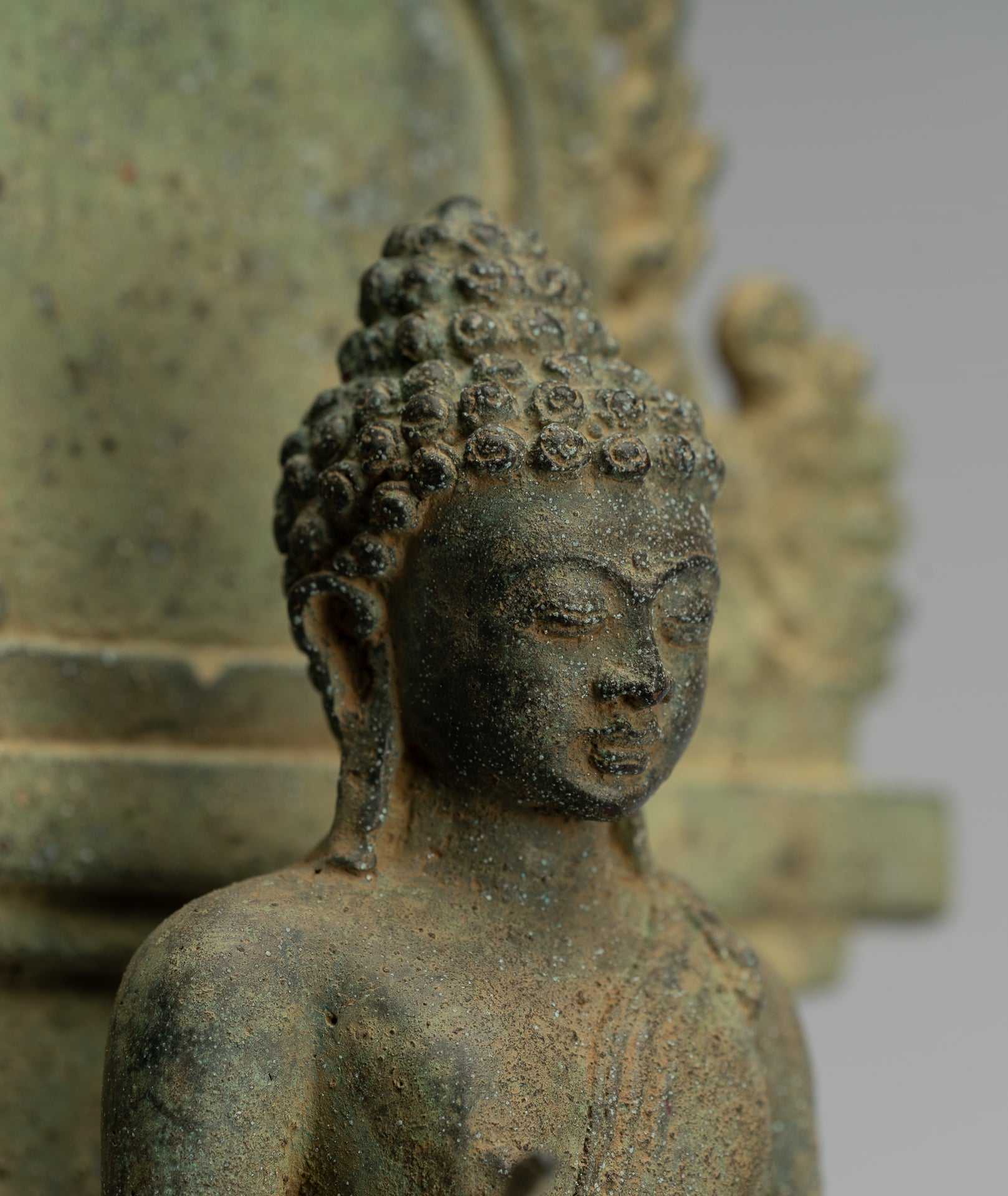 Buddha Statue - Antique Indonesian Style Standing Bronze Javanese Teaching Buddha - 36cm/14"