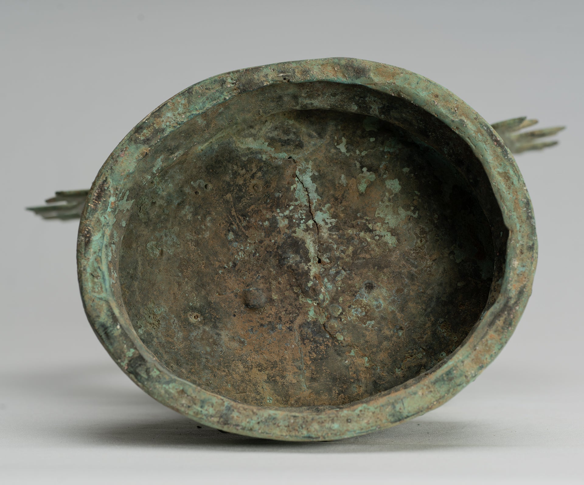 Statue di Buddha - Antique in stile indonesiano seduto bronzo giavanese insegnamento Buddha - 32 cm/13 "