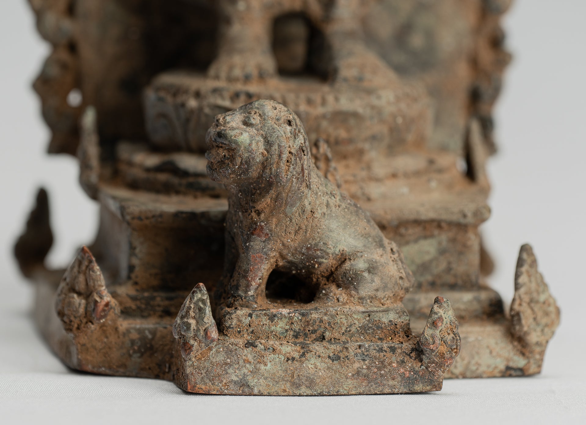 Brahma-Statue – Antike Majapahit-Bronze-Brahma-Statue im indonesischen Stil – 31 cm/12 Zoll