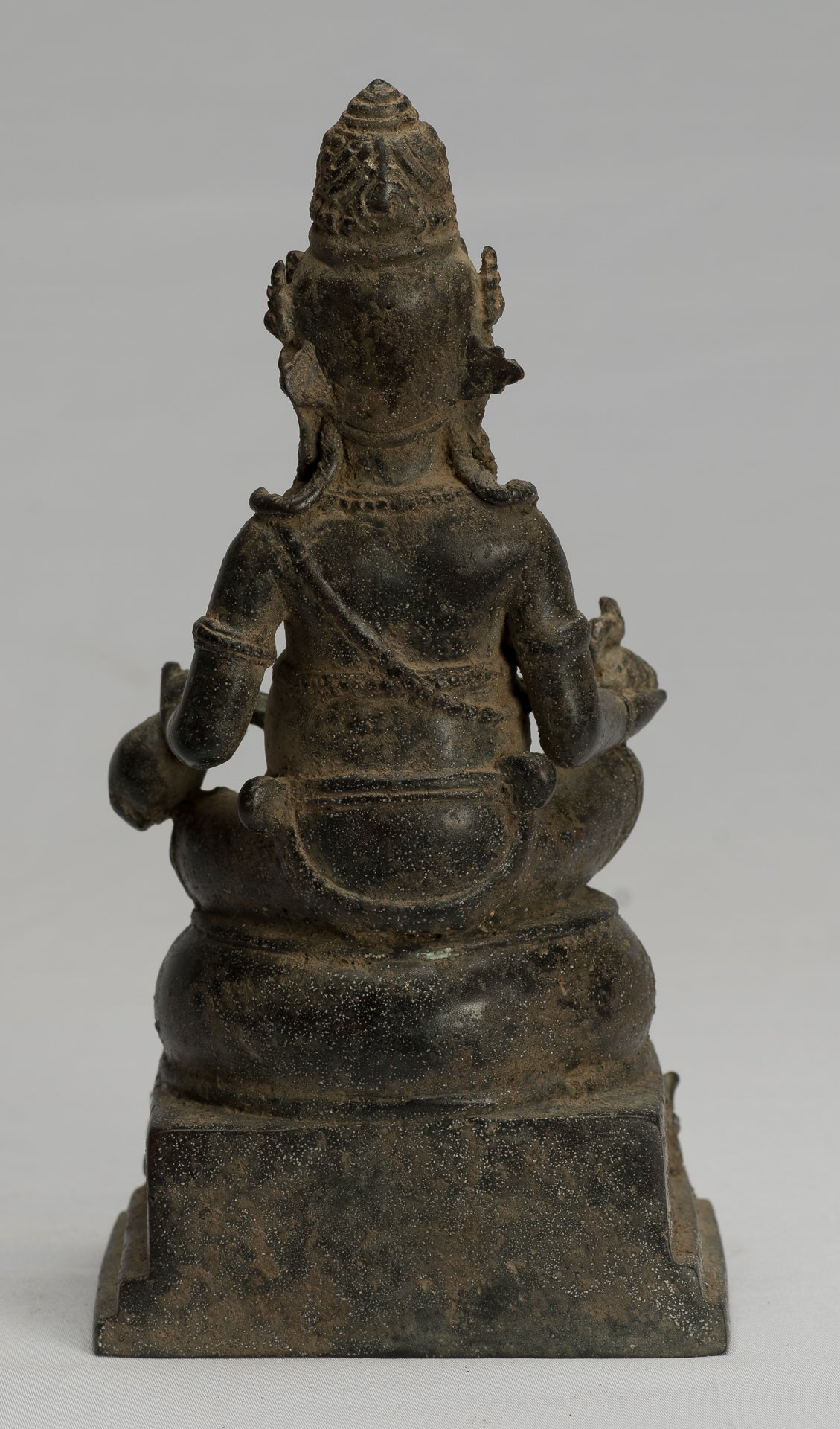 Statua di Jambhala - Antique Java Majapahit Style Seduto statua di Jambhala God of Wealth - 20cm/8 "