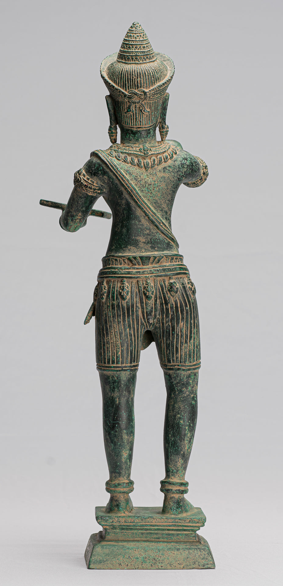 Antique Khmer Style Bronzo Angkor Wat Style Vishnu Statue - 53cm/21 "