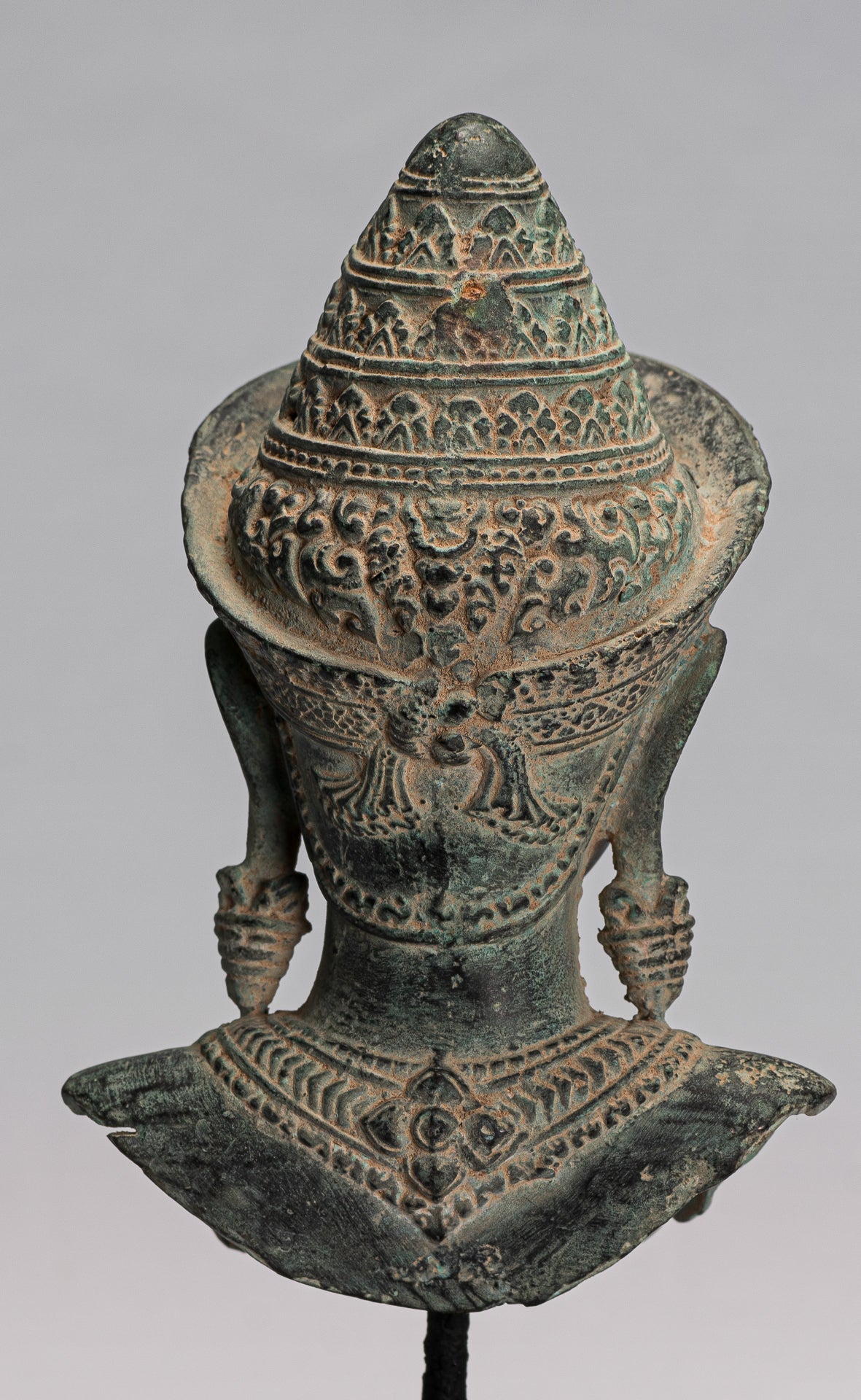 Lakshmi Statue - Antique Khmer Style Lakshmi / Devi Consort of Vishnu Torso - 26 cm / 10 "