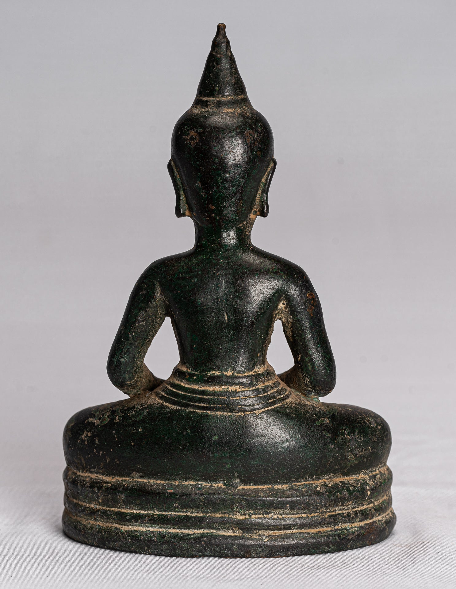 Bouddha Statue-Antique Khmer Style Méditation de bronze Phnom Da Bouddha Statue-145cm/6 "