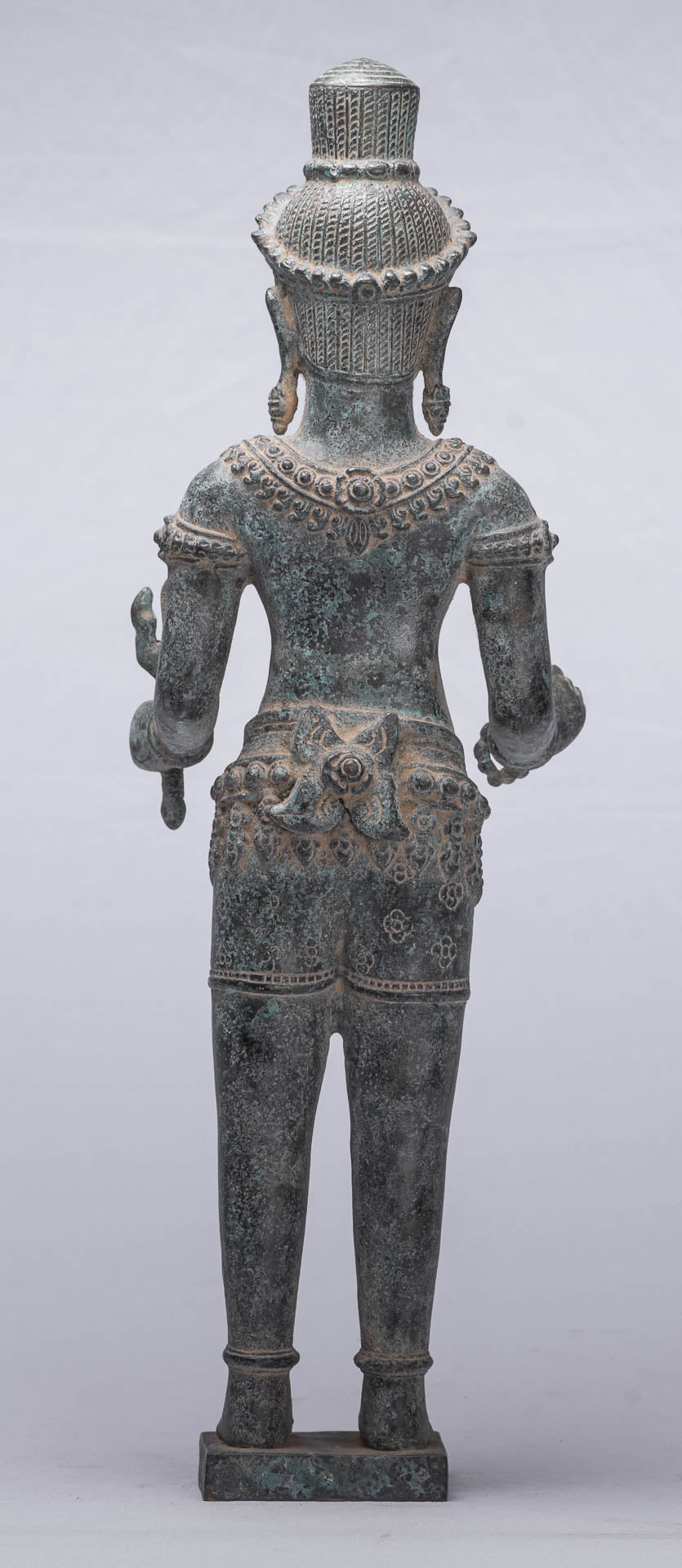 Antique Khmer Style Bronze Angkor Wat Standing Shiva - 52cm/21 "