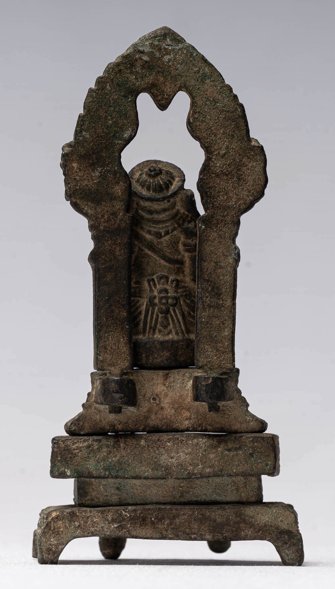 Estatua de Ganesha - Estatua de bronce entronizado de estilo antiguo de bronce entronizado - 11 cm/4 "