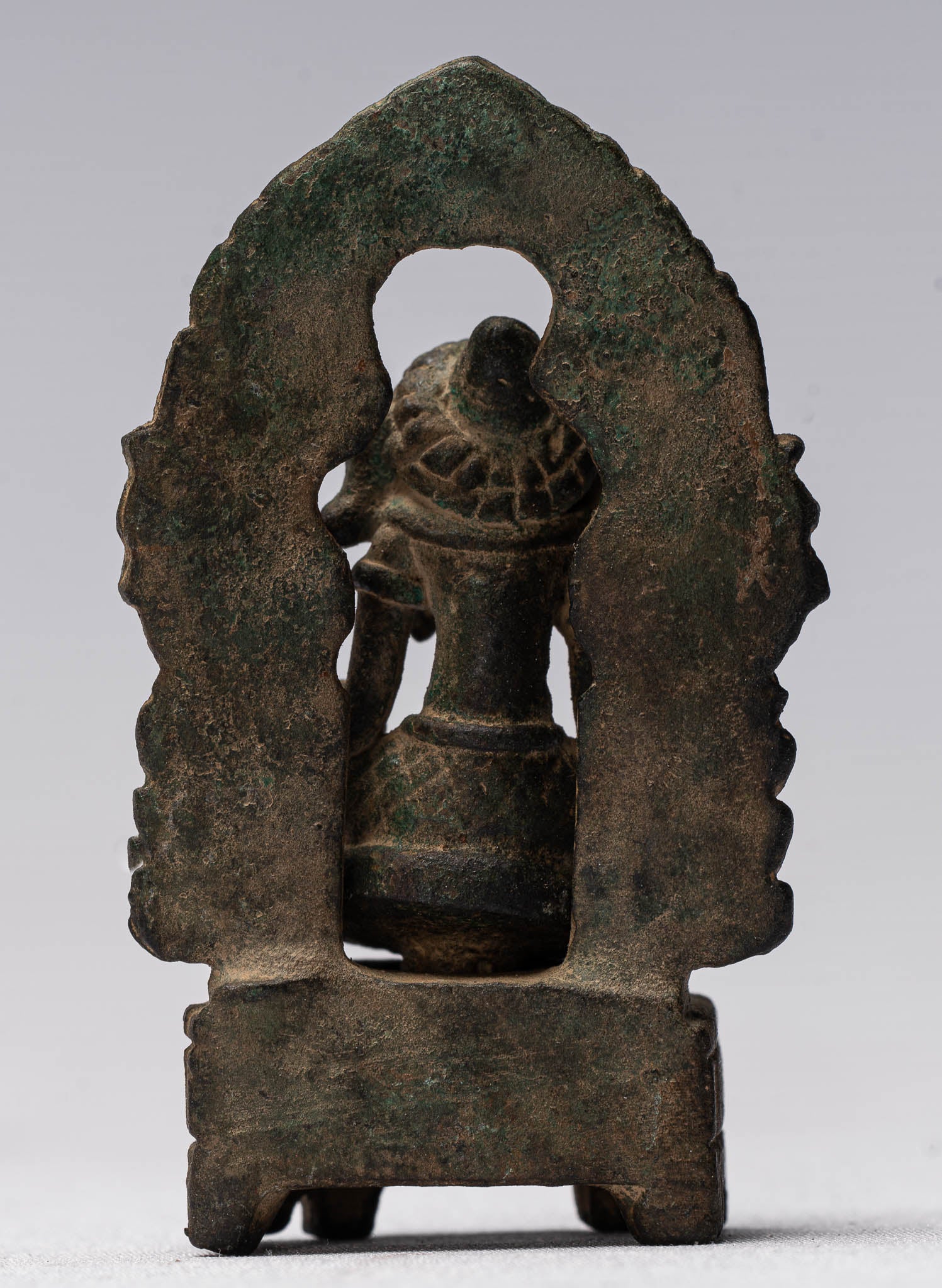 Statue Ganesha - Antique Thai Thai Intronited Bronze Sehot Ganesha Statue - 6,5 cm/3 "