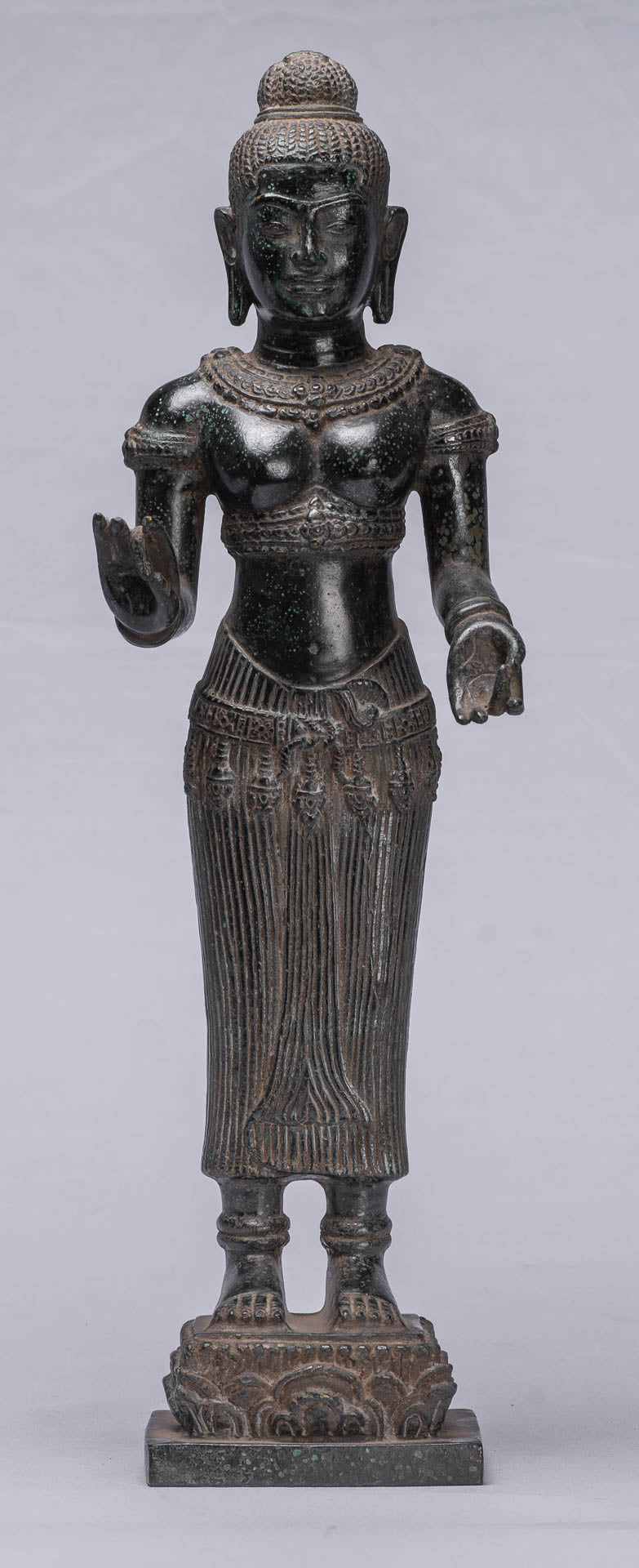 Statua Lakshmi - Antique Khmer Style Baphuon Lakshmi Statue / Devi Consort of Vishnu - 43cm / 17 "