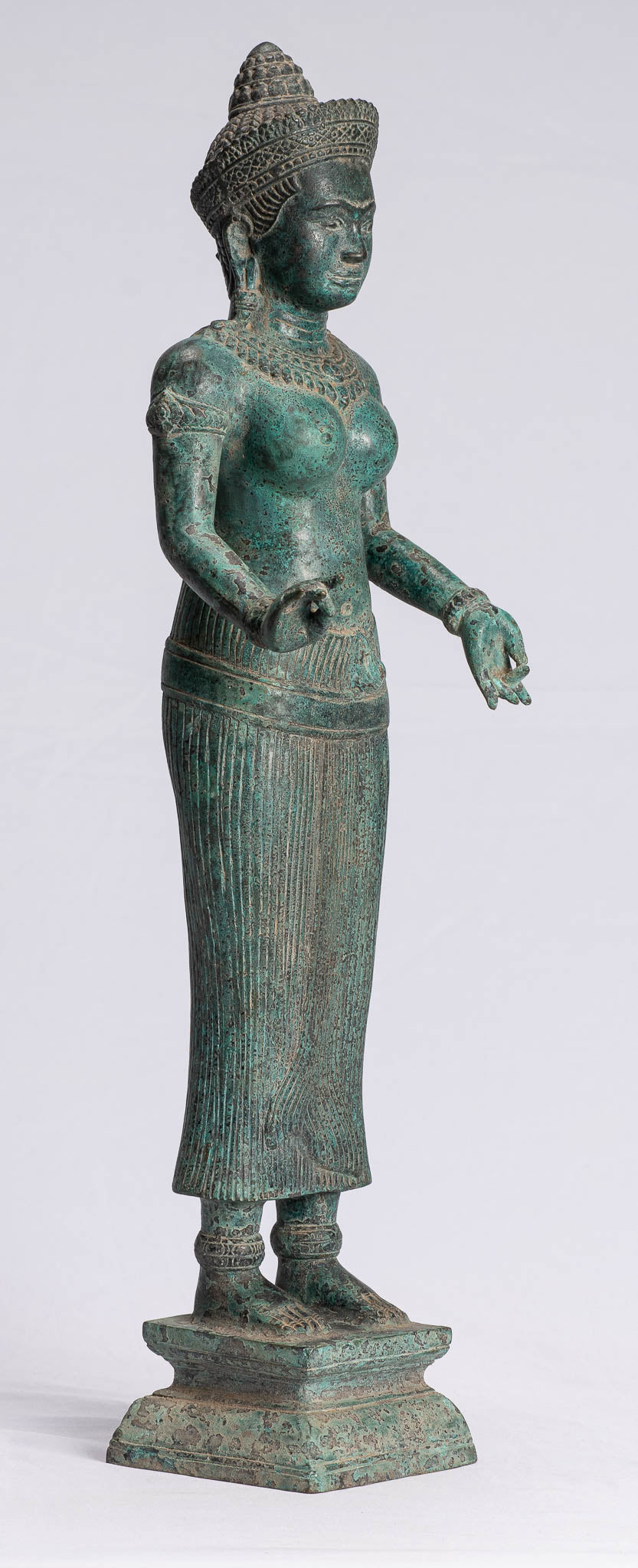 Lakshmi Statue - Antique Khmer Style Angkor Wat Lakshmi Statue / Devi Consort of Vishnu - 56cm / 22 "