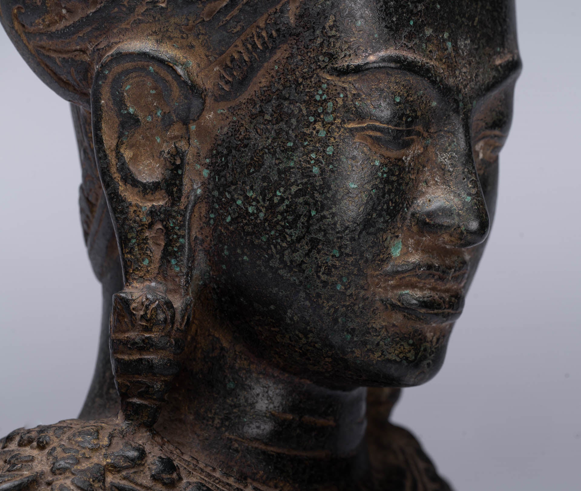 Estatua de Buda - Estatua de Buda de Bayón Antiguo - Meditación Mudra - 46 cm/18 "