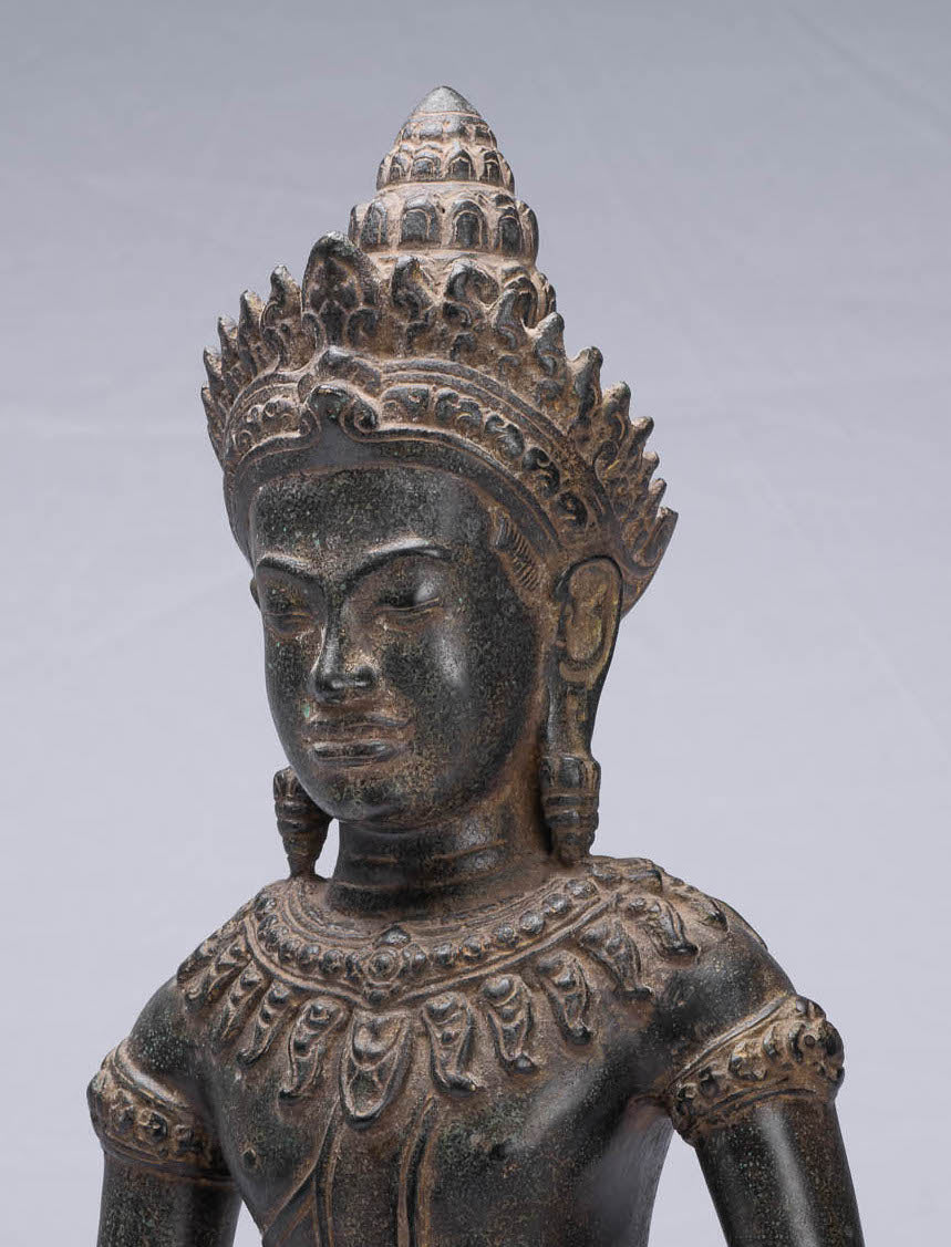 Estatua de Buda - Estatua de Buda de Bayón Antiguo - Meditación Mudra - 46 cm/18 "