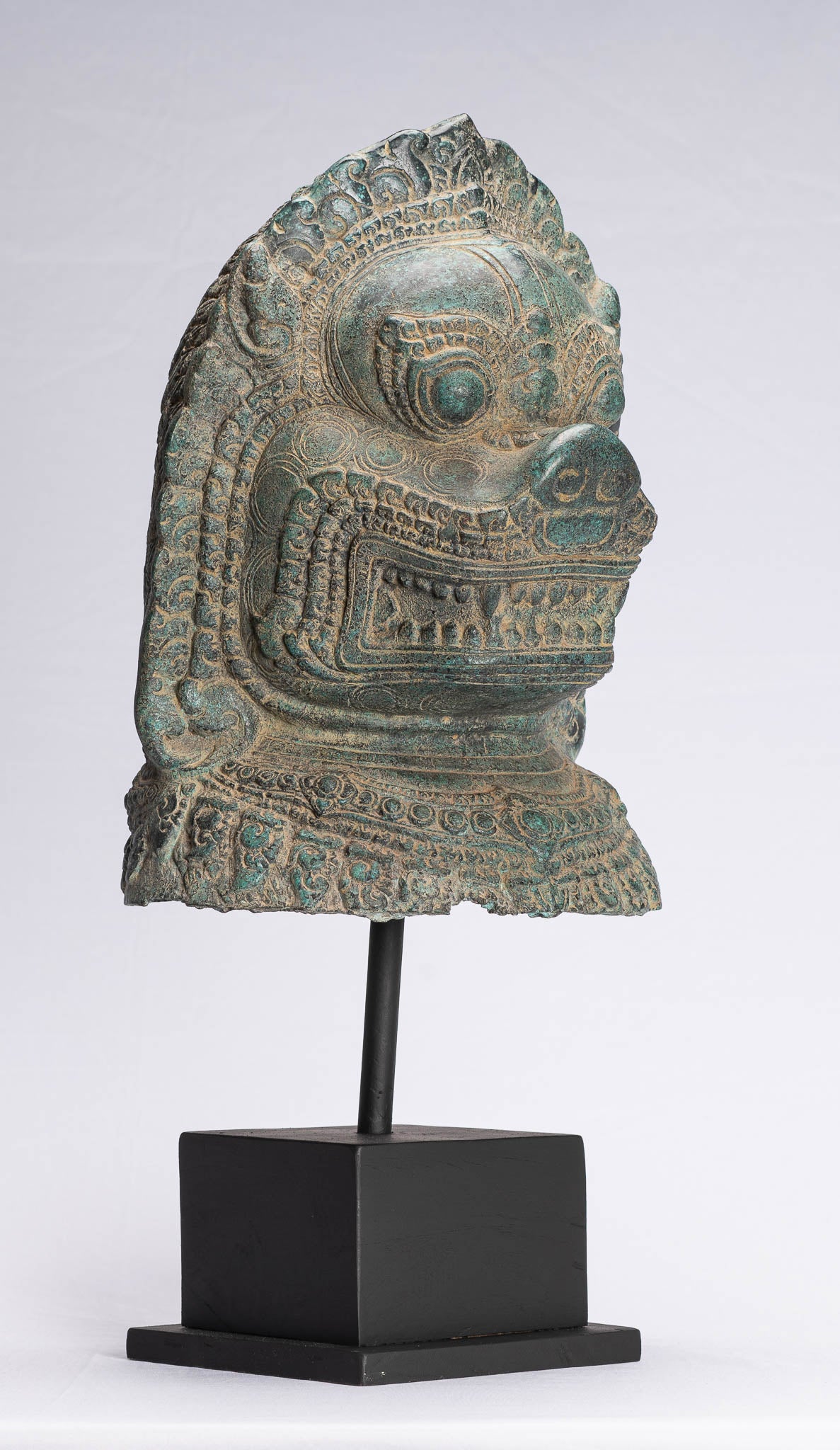 Antique Khmer in stile Khmer Monted Temple Guardian o Lion Head - 52cm/21 "