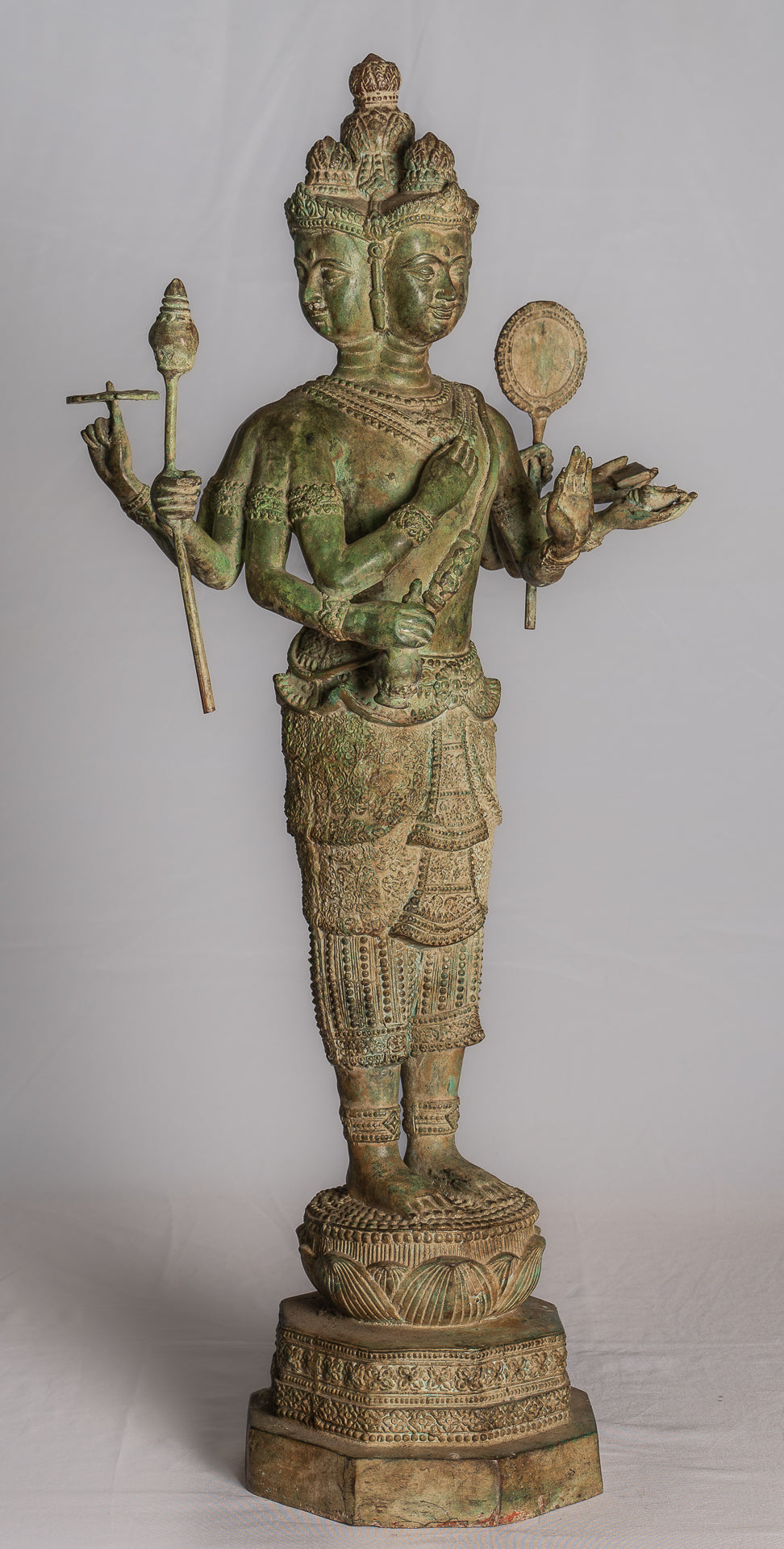 Estatua de Brahma - Estatua de bronce de bronce de estilo tailandés antiguo - 76 cm/30 "