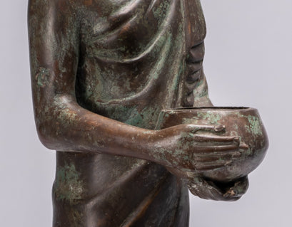 Statue de Bouddha – Statue de Bouddha Gautama en bronze de style thaïlandais antique – 63 cm