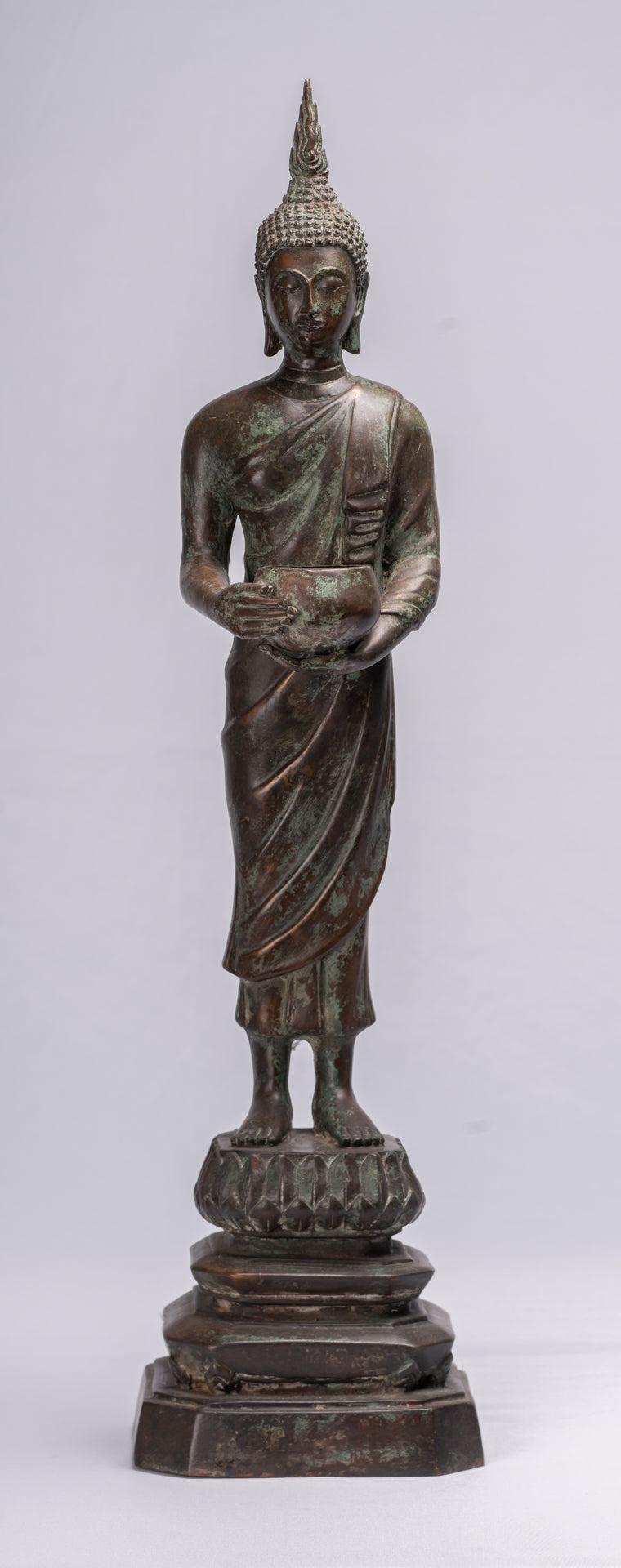 Statue de Bouddha – Statue de Bouddha Gautama en bronze de style thaïlandais antique – 63 cm