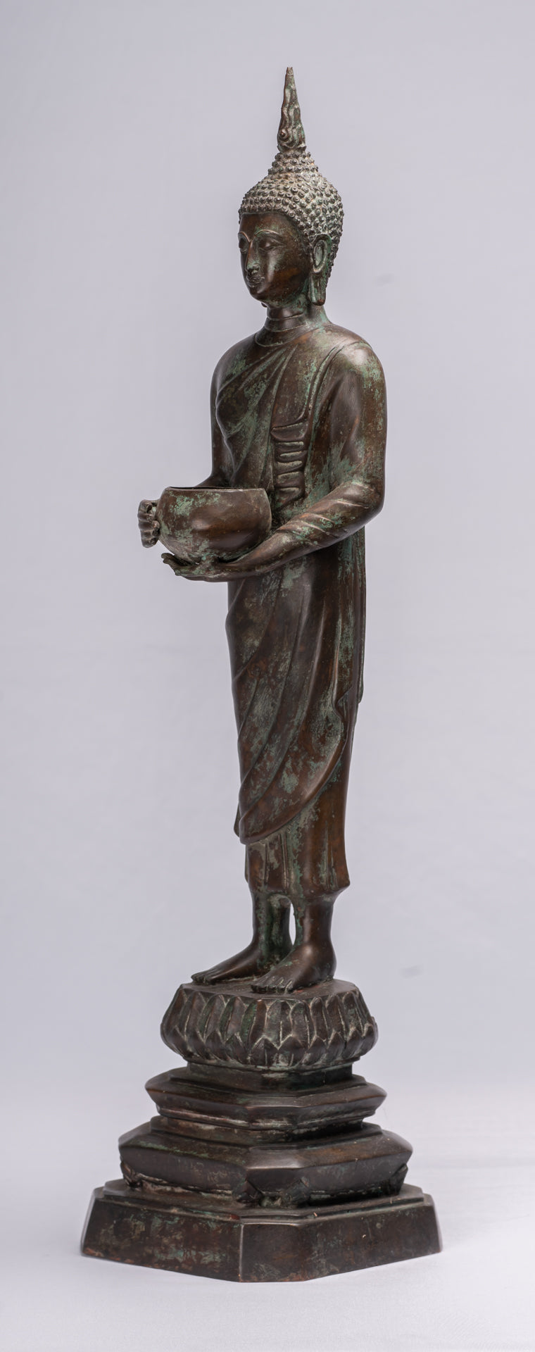 Statue de Bouddha – Statue de Bouddha Gautama en bronze de style thaïlandais antique – 63 cm