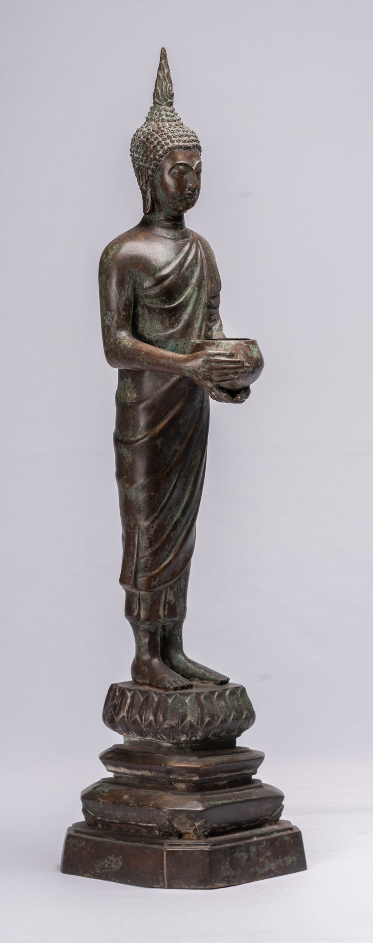 Statue de Bouddha – Statue de Bouddha Gautama en bronze de style thaïlandais antique – 63 cm