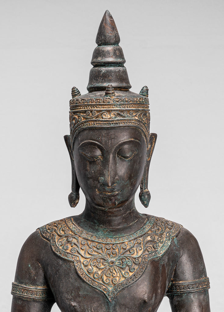 Statua Buddha - Antique Thai Style Ayutthaya STATUE BUDDHA SEDATA - 74 cm/30 "
