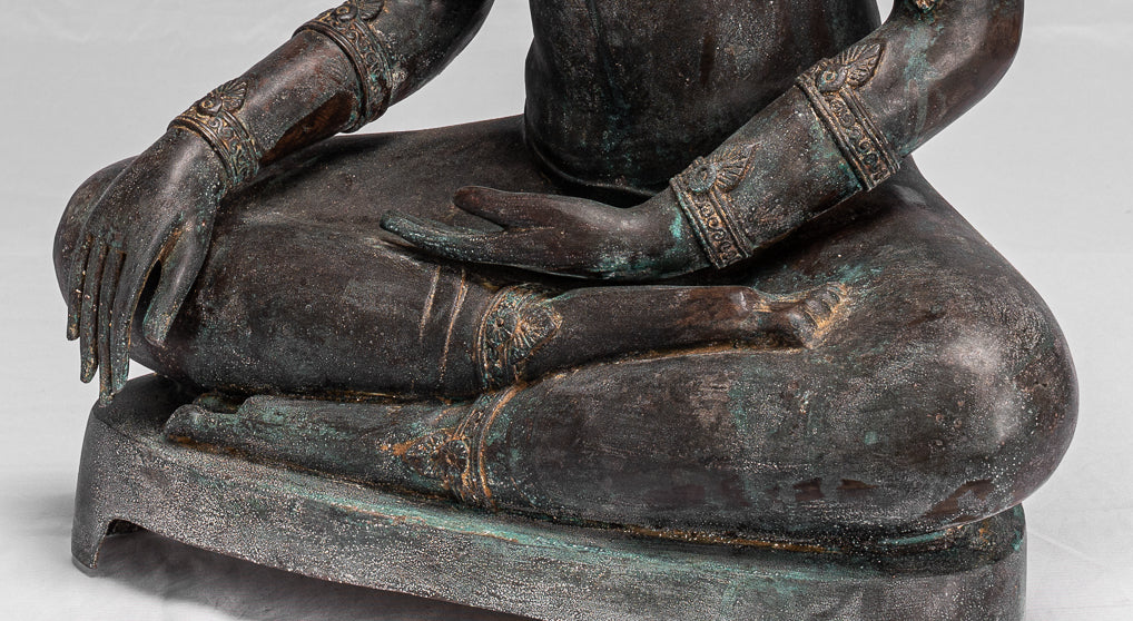 Statua Buddha - Antique Thai Style Ayutthaya STATUE BUDDHA SEDATA - 74 cm/30 "
